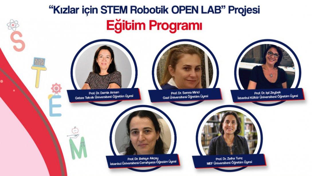 Kızlar için STEM Robotik OPEN LAB. Projesi Eğitimlerine Başvurular BAŞLADI.
